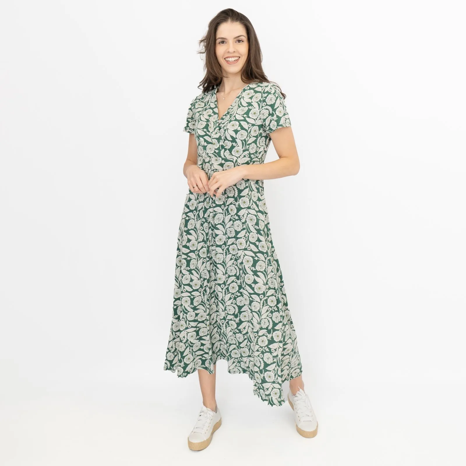 Seasalt Chapelle Midi Dress Camelia Vines Mallard