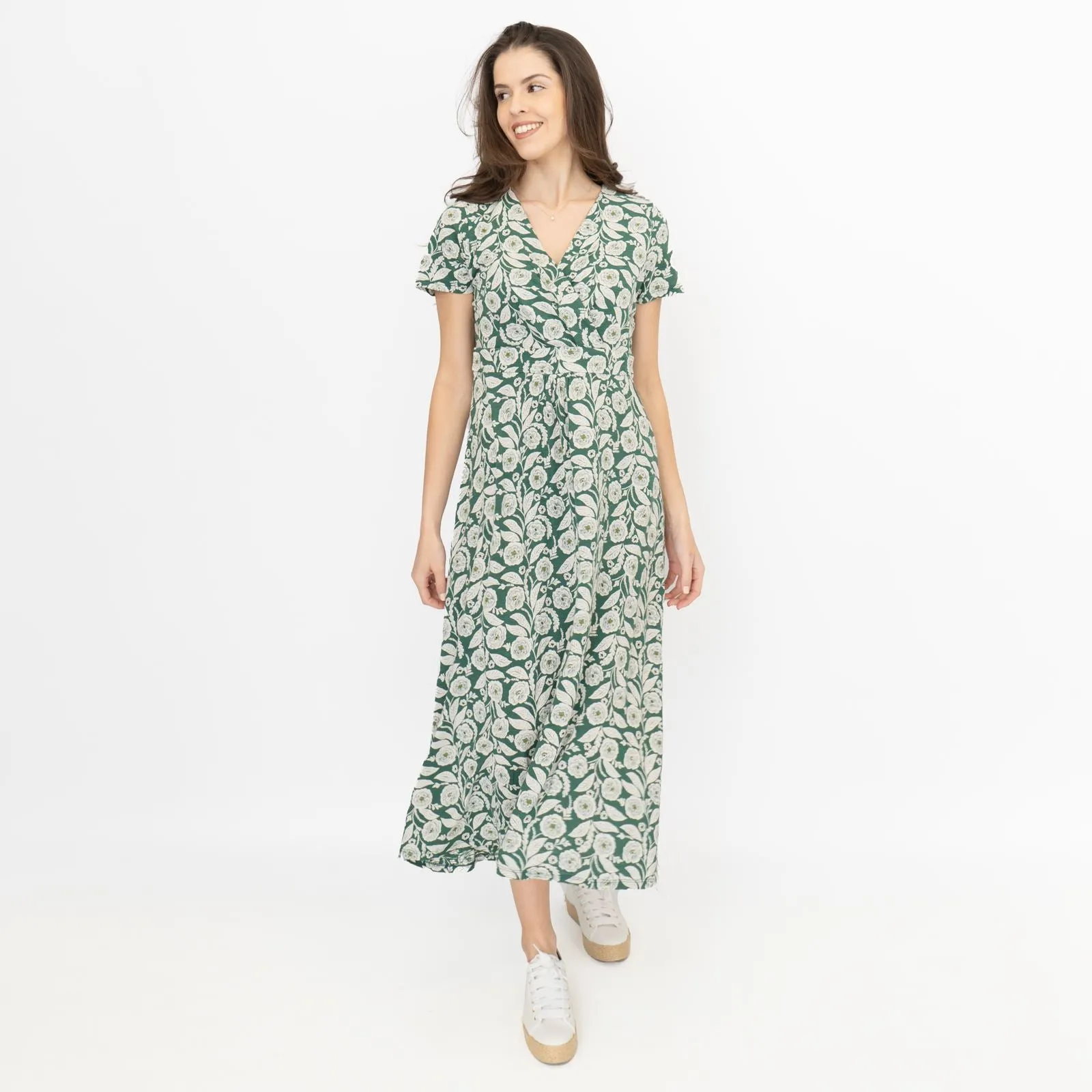 Seasalt Chapelle Midi Dress Camelia Vines Mallard