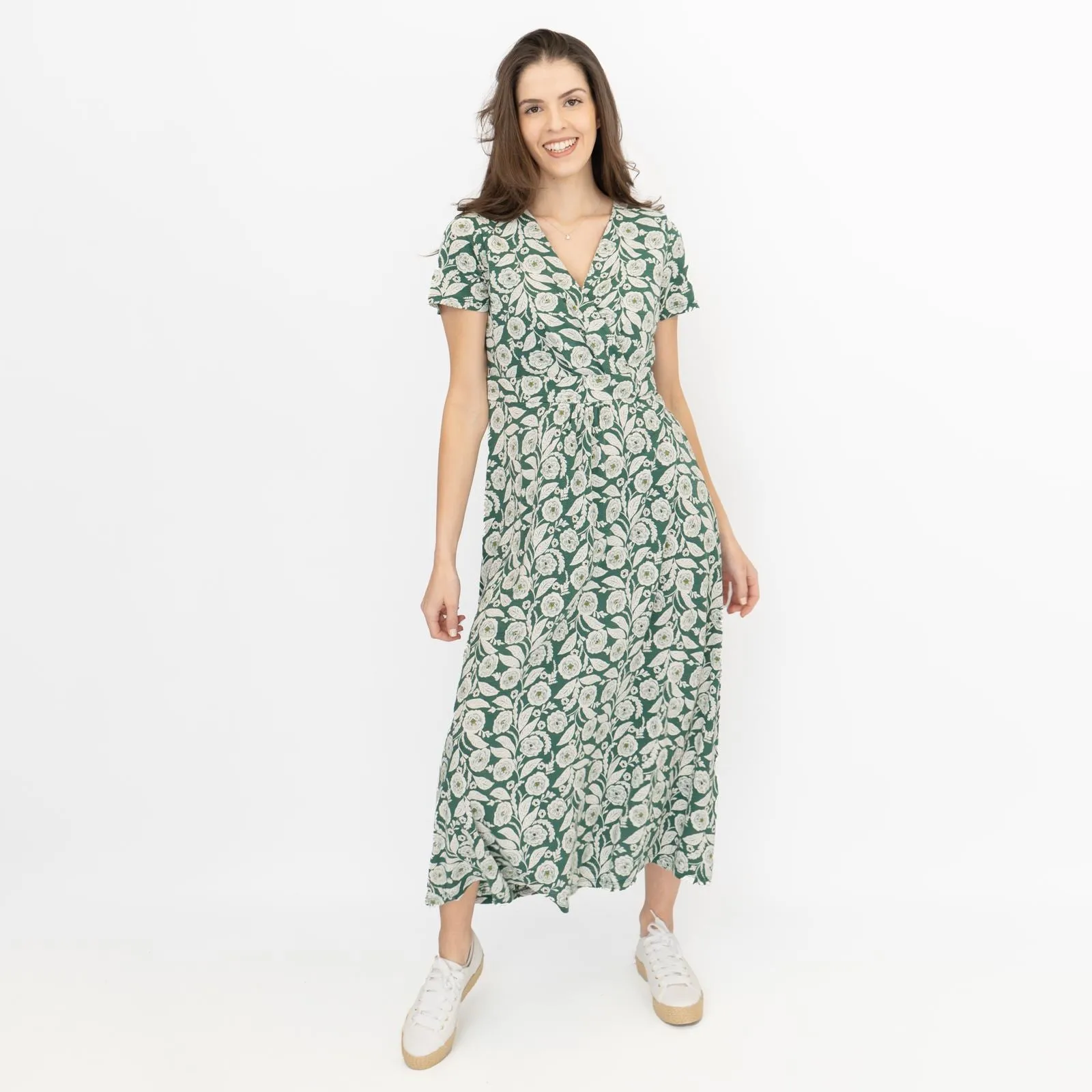 Seasalt Chapelle Midi Dress Camelia Vines Mallard