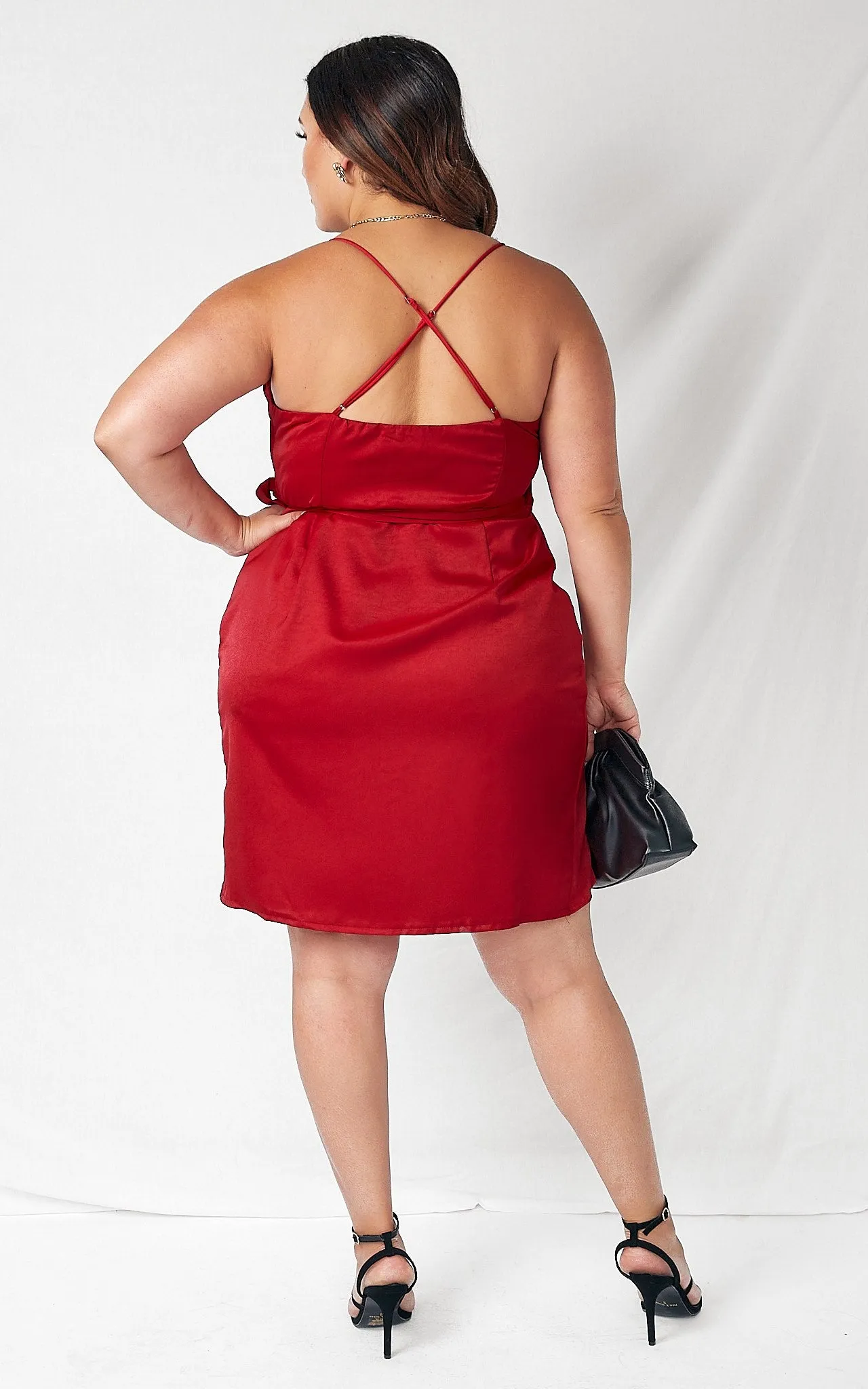 Shelly Wrap Dress - Red