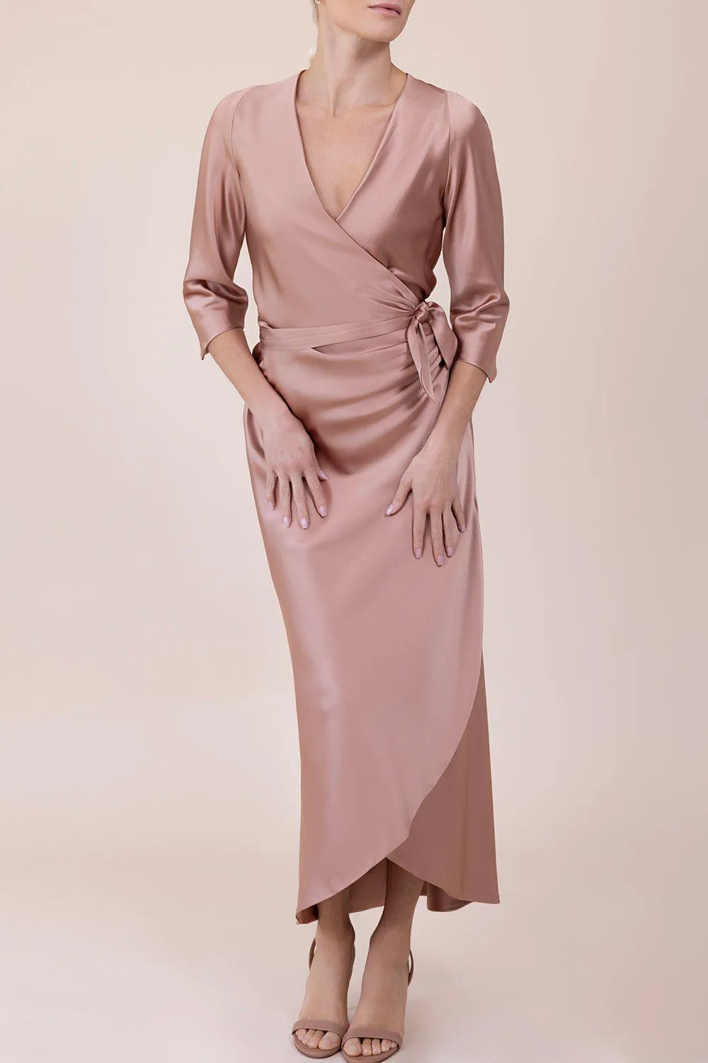 Sleeve Sign Wrap Dress - Penny