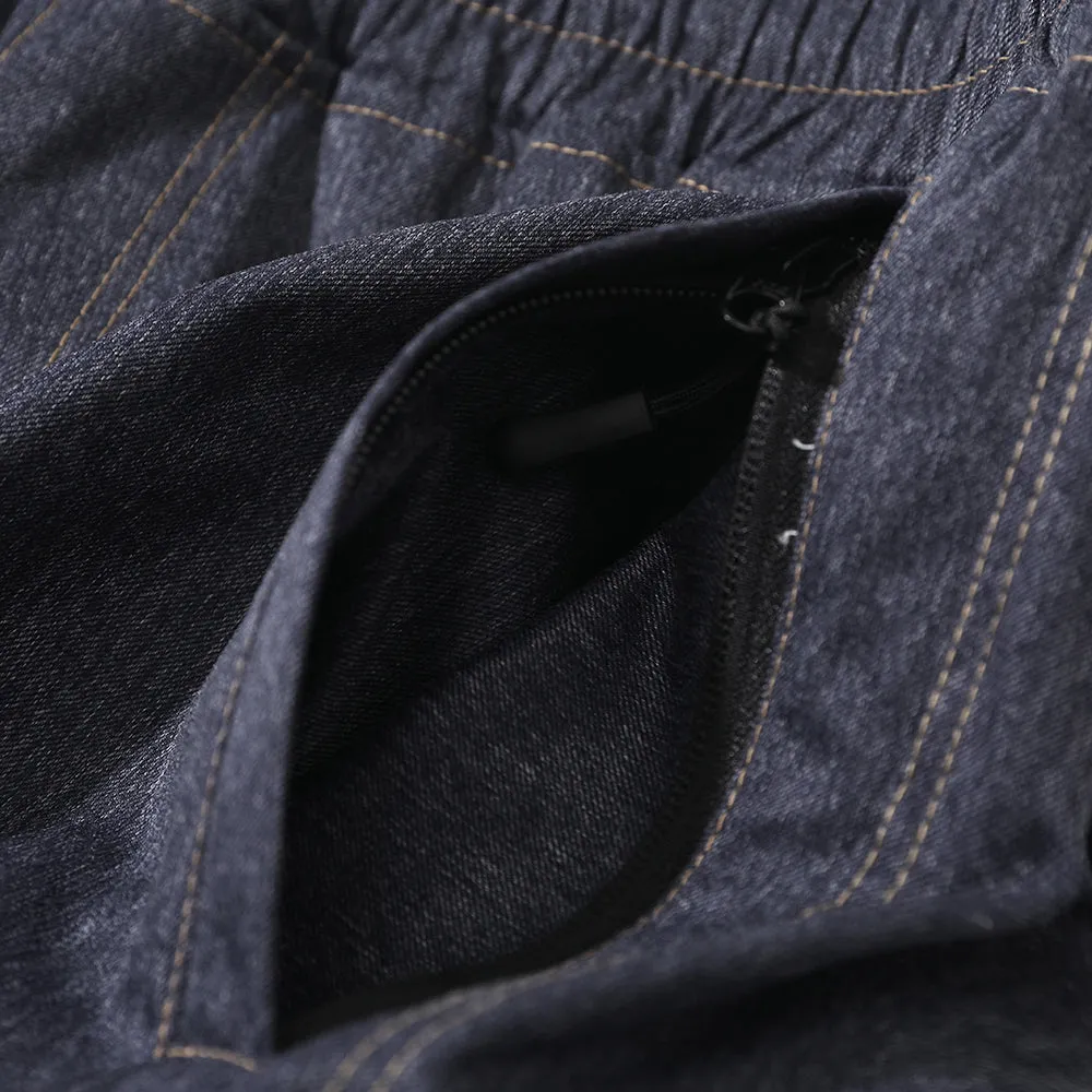 STITCH ONE POCKET TRACK PANTS DENIM BLUE