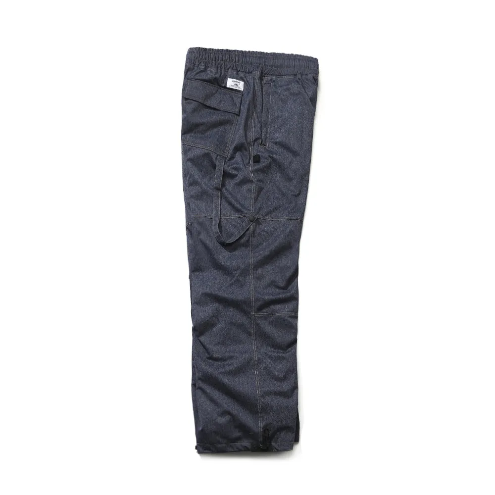 STITCH ONE POCKET TRACK PANTS DENIM BLUE