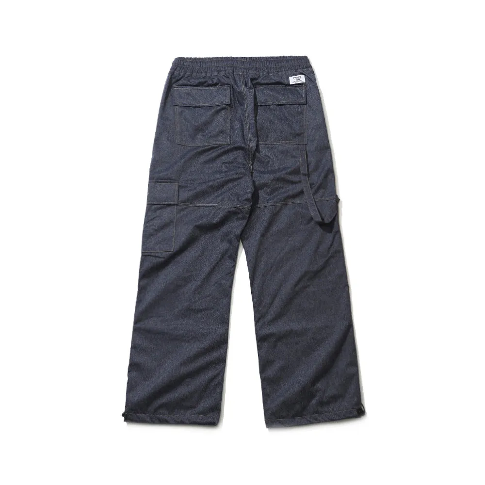 STITCH ONE POCKET TRACK PANTS DENIM BLUE