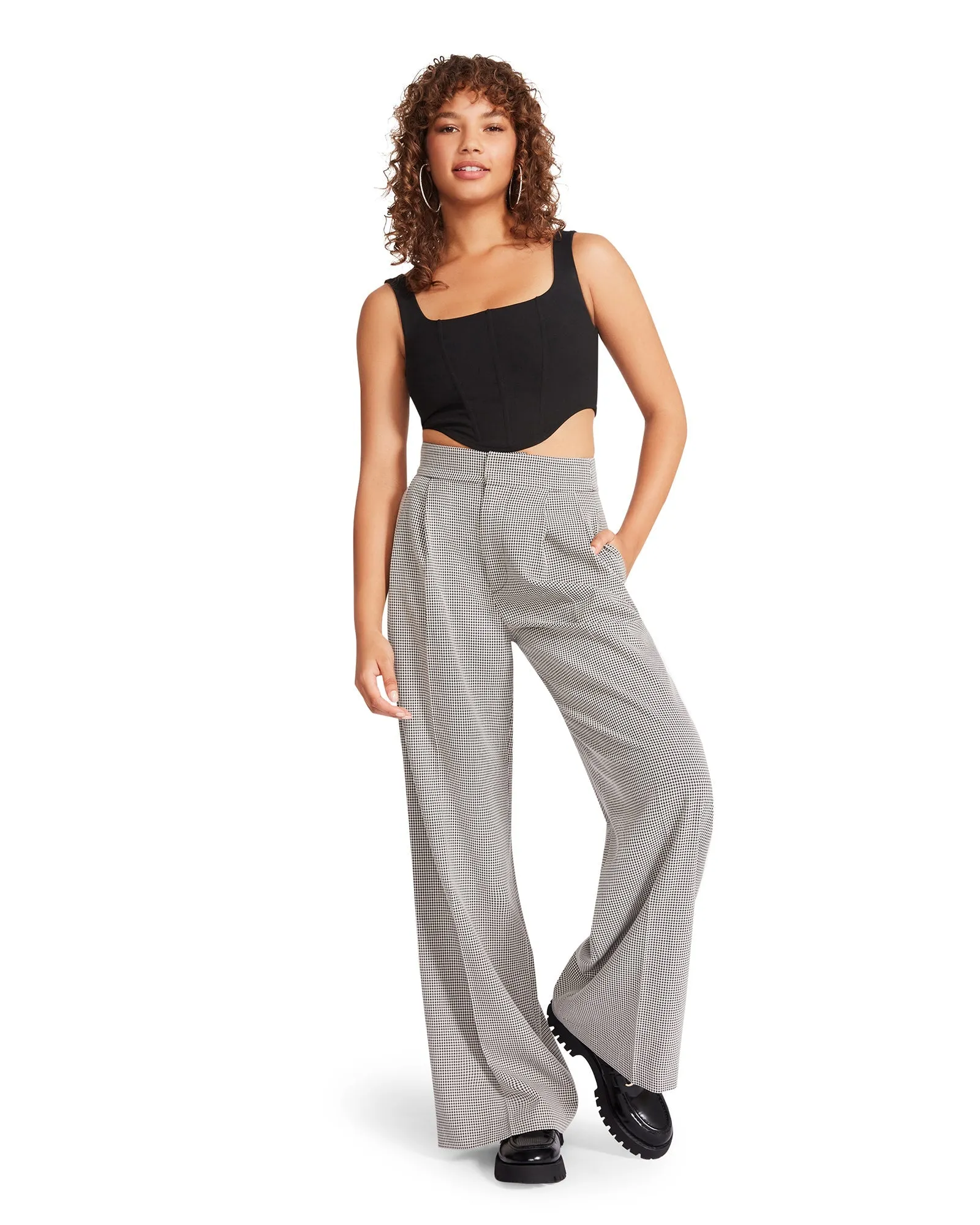 The Isabella Wide Leg Pant - Gingham