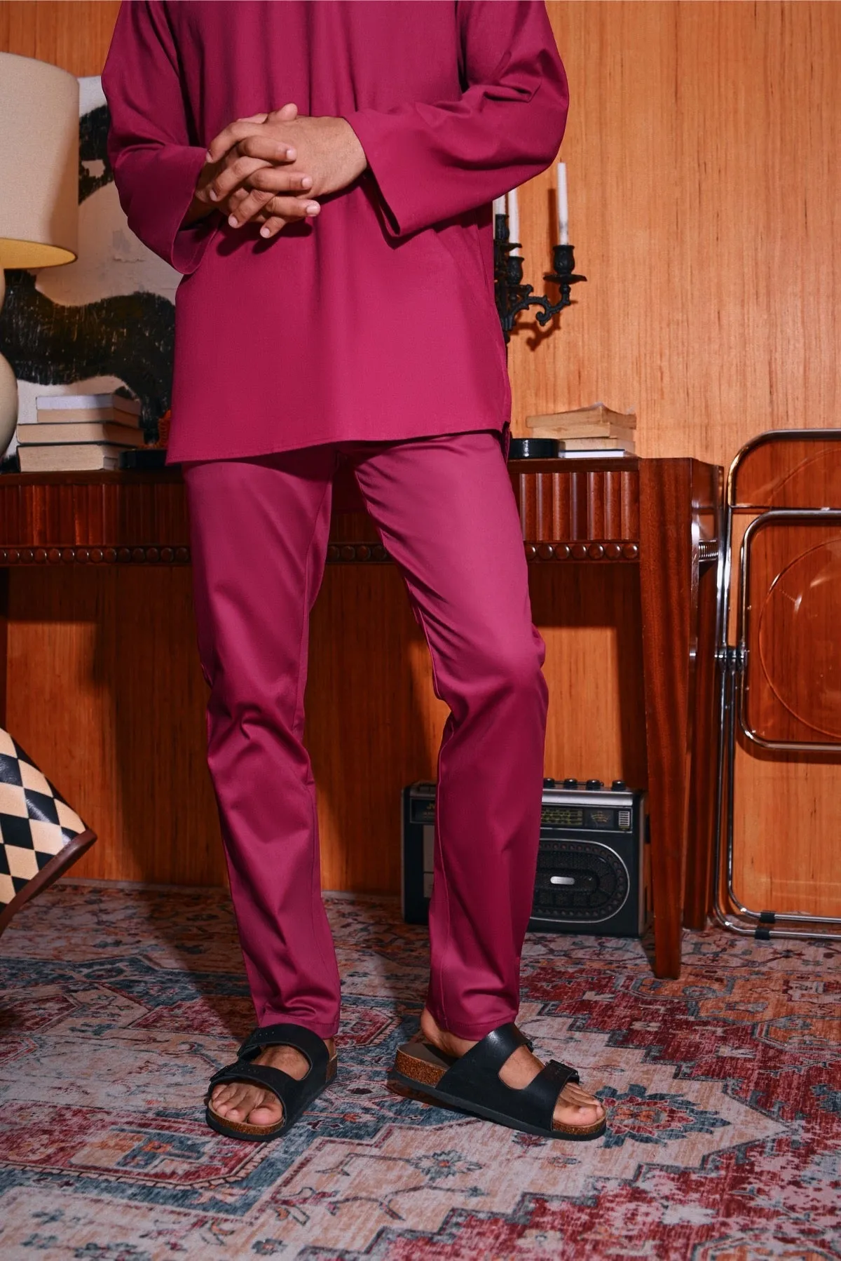 The Perfect Men Slim Fit Pants - Fuchsia