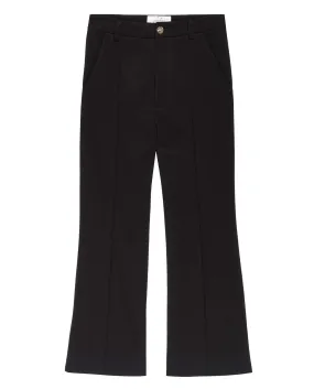 The Velvet Trimmed Prim Trouser. -- Black