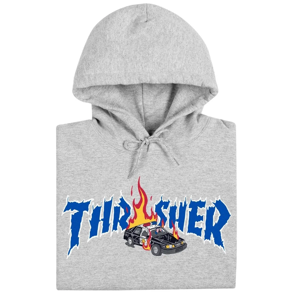 Thrasher Cop Car Hoodie - Grey