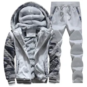 Tracksuits Set Thick Fleece Hoodie   Pants