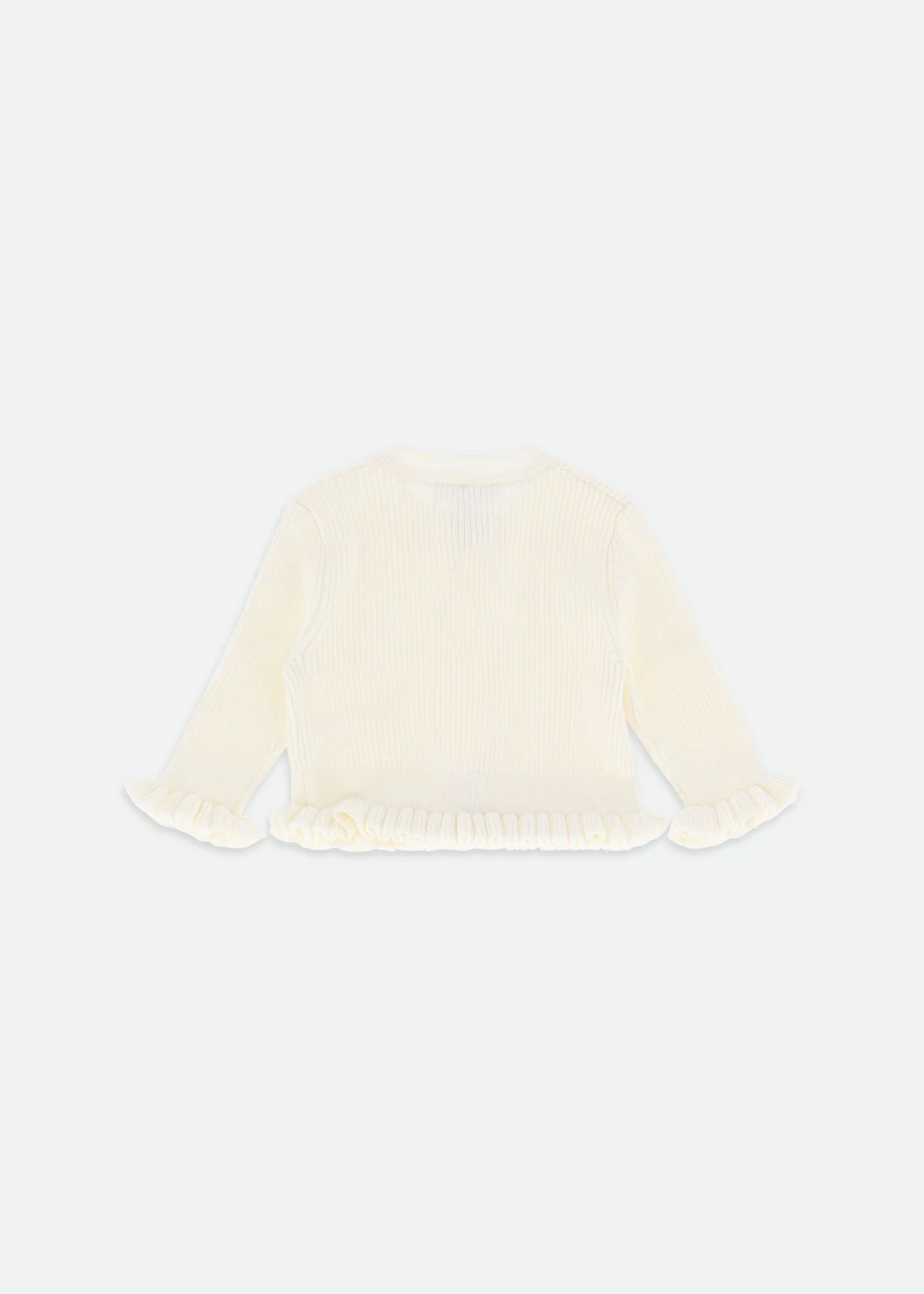 Tyler Baby Ribbed Cardigan Vanilla