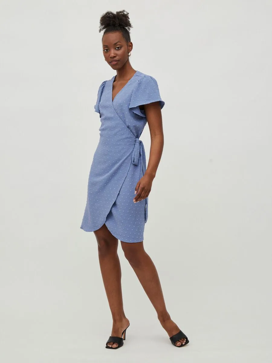 Viclarisa Wrap Dress (Blue)