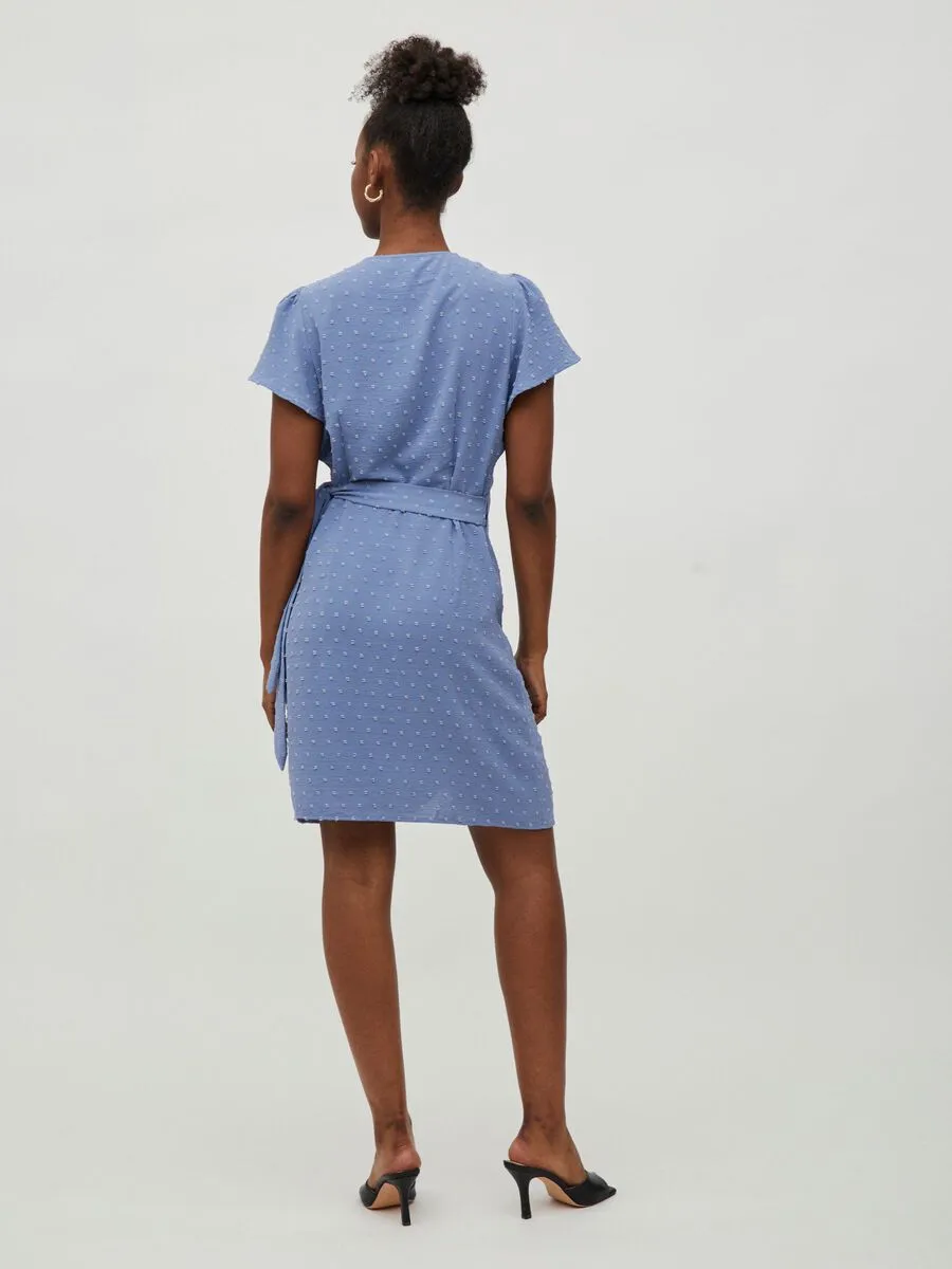 Viclarisa Wrap Dress (Blue)