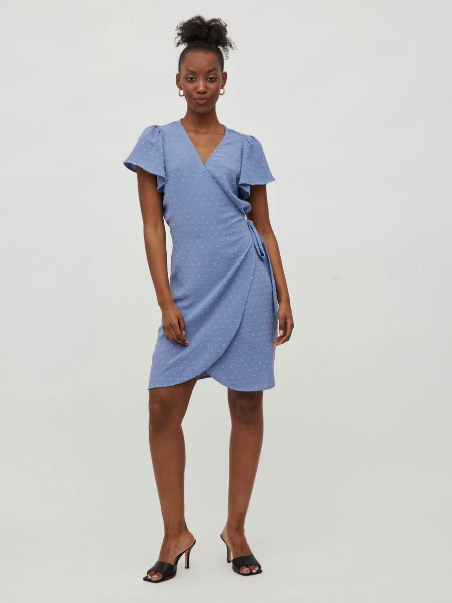 Viclarisa Wrap Dress (Blue)