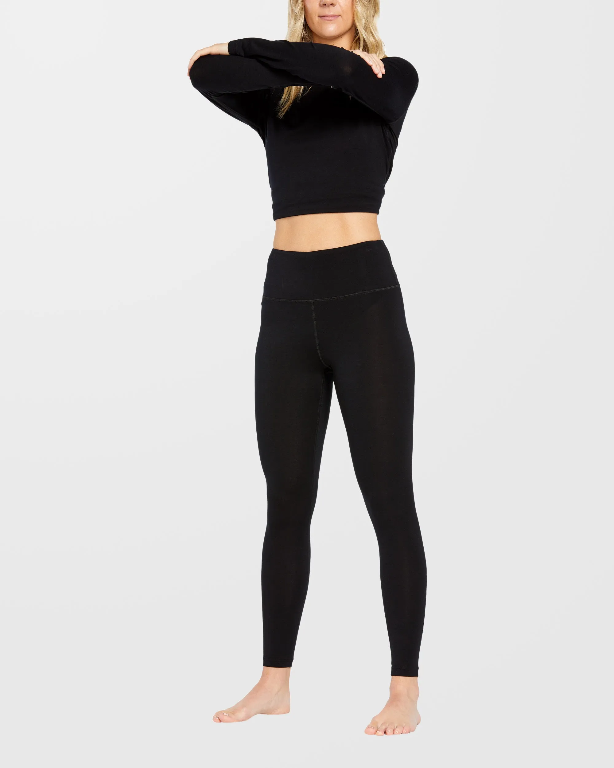 W Merino Blend Base Layer Legging - Black