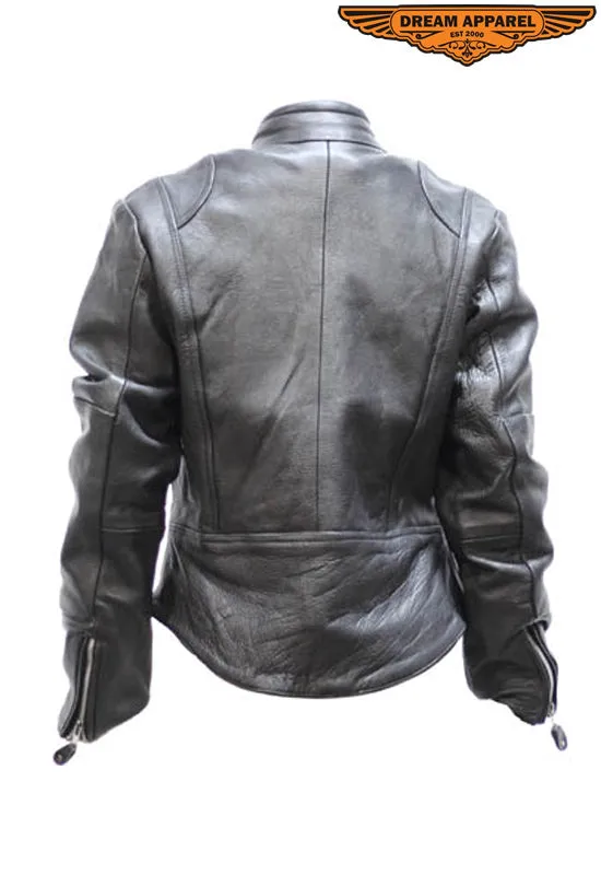 Womens Leather Jacket With Z/o Lining