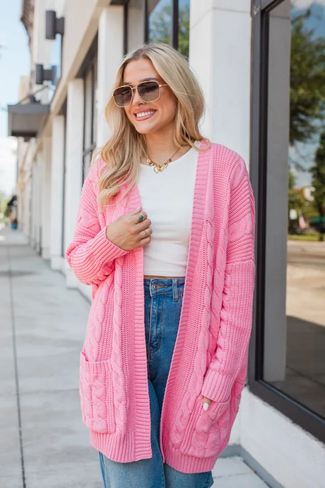 Won't Change My Heart Hot Pink Cardigan