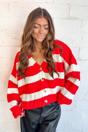 Wrapped In A Candy Cane Cardigan