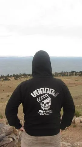 XS-Hoodie - Black - Voodoo Rhythm - Electricaly Front Print